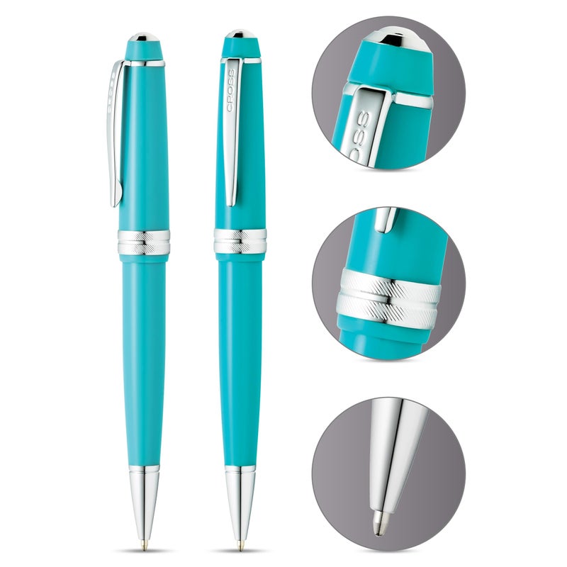 Cross Bailey Light Refillable Ballpoint Pen Presented in a Everyday Gift Box - Medium Point, Black Ink, Polished Teal - Image 2